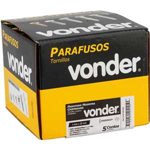 Parafuso madeira chipboard, cabeça flangeada, fenda cruzada/phillips, 4,0 mm x 50 mm, VONDER