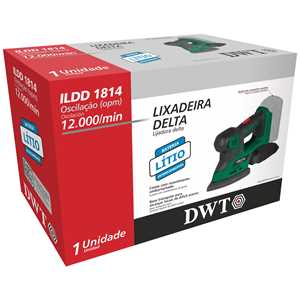 Lixadeira delta, bateria intercambiável de 18 V, sem bateria e sem carregador, ILDD 1814 DWT