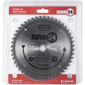 Lâmina de serra circular com dentes de metal duro/vídea, 185 mm x 20 mm, 48 dentes, NOVE54