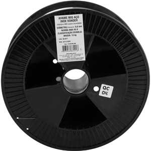 Arame MIG aço inox ER308LSi, 0,8 mm, carretel com 15 kg, VONDER