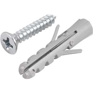Parafuso autoatarraxante, 3,5 mm x 19,0 mm, cabeça chata, phillips, com bucha 5 mm, VONDER