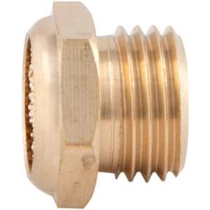 Silenciador de ar comprimido, curto, em latão, rosca 1/4" BSP, VONDER