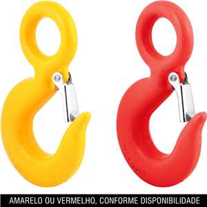 Gancho de aço com olhal, 3,0 toneladas, 1/2", com trava, VONDER