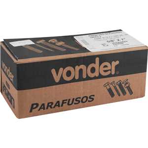 Parafuso sextavado zincado 5/8" x 7", UNC, rosca parcial, VONDER