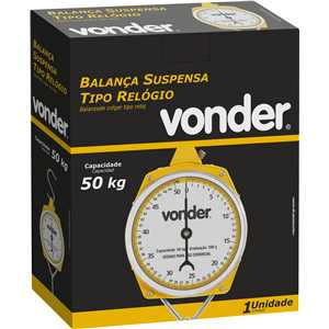 Balança suspensa 50 kg, com relógio, analógico, VONDER