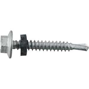 Parafuso autobrocante sextavado com acabamento tipo Dacromet, cabeça flangeada, 5,5 mm x 1.1/2", VONDER