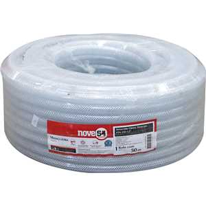 Mangueira PVC cristal trançada, PTN, 250 libras,  1/2" NOVE54