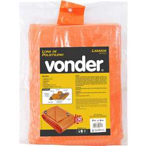 Lona de polietileno laranja 8 m x 4 m, VONDER