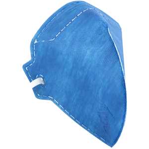 Respirador dobrável, semifacial, sem carvão ativado, sem válvula, PFF2, RDV 2201, azul, VONDER