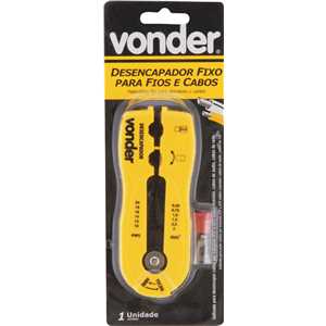 Alicate desencapador fixo, para fios e cabos, VONDER