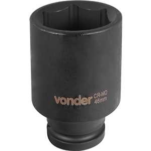 Soquete sextavado longo de impacto, 46 mm, encaixe de 3/4", VONDER