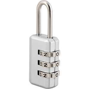 Cadeado com segredo, cinza, 20 mm, VONDER