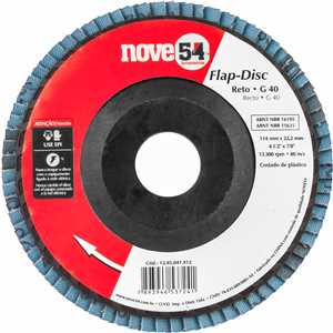 Flap-disc, disco de desbaste/acabamento, 4.1/2" - 115 mm, grão 40, NOVE54