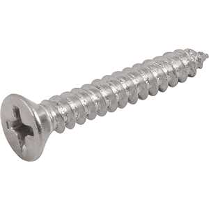 Parafuso autoatarraxante inox, 3,9 mm x 25,0 mm, cabeça chata, phillips, VONDER