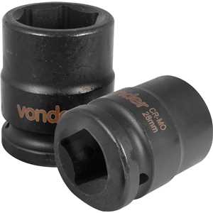 Soquete sextavado de impacto, encaixe de 3/4" x 28,0 mm, VONDER