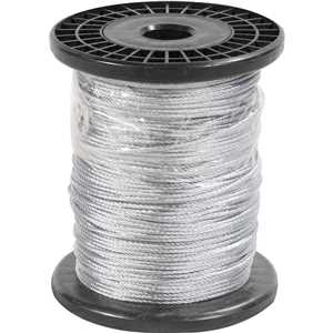 Cabo de aço galvanizado, alma de aço, 1,59 mm - 1/16", 6 x 7, VONDER