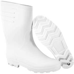 Bota de PVC branca, cano médio, com forro, 44/45, VONDER
