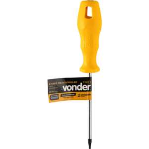Chave hexalobular, T10, com cabo reto, VONDER