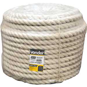 Corda de sisal 36 mm x 100 m, 3 pernas, VONDER