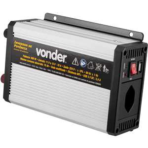 Inversor de potência 600 W, 12 V DC para 220 V~ VONDER