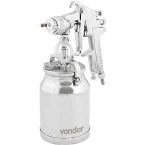 Pistola para pintura com caneca em alumínio tipo sucção PSV 100, VONDER