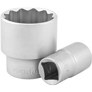 Soquete estriado com encaixe de 1/2", 16 mm, VONDER