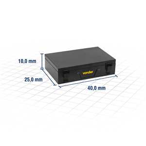 Maleta metálica para ferramentas, 400 mm x 250 mm x 100 mm, VONDER