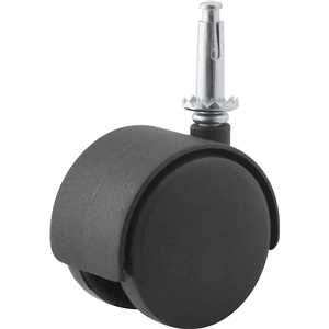 Rodízio giratório duplo leve 2.3/8", de nylon, preto, com pino, VONDER