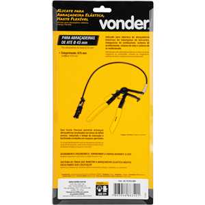 Alicate para abraçadeira elástica, haste flexível, VONDER