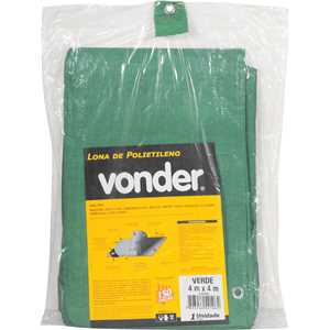 Lona de polietileno verde 4 m x 4 m, VONDER