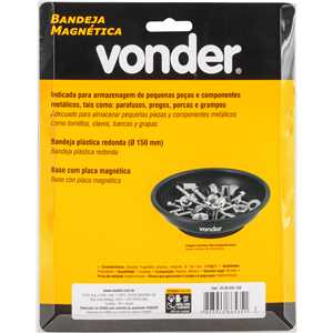 Bandeja magnética redonda, plástica, Ø 150 mm, VONDER