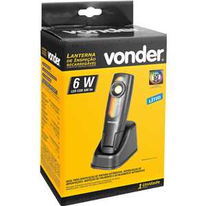 Lanterna recarregável de inspeção, 6 W LED CRI 96, bivolt, VONDER