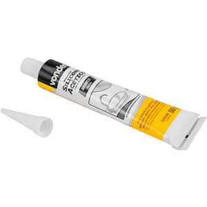 Borracha de silicone acético, branco, 50 g, VONDER