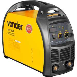 Inversor para solda com eletrodo e TIG, 250 A, RIV 250, display digital 220 V~, monofásico, VONDER