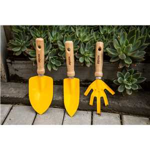 Conjunto para jardim, com 3 peças, cabos em madeira, VONDER