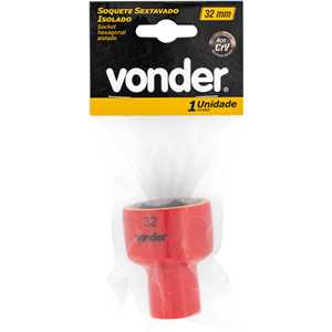 Soquete sextavado isolado, encaixe de 1/2", 32,0 mm, IEC60900, VONDER