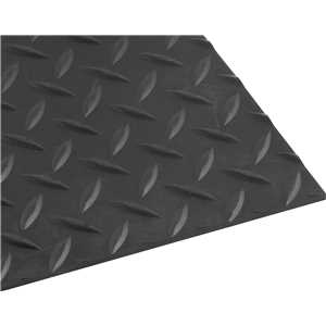 Piso de borracha antiderrapante, tipo diamante, 2,5 mm, preto, VONDER