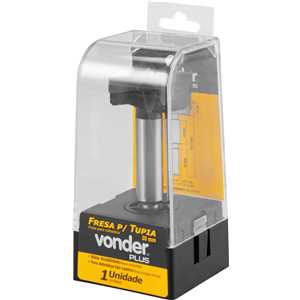 Fresa com dentes de vídea/metal duro para dobradiça tipo caneco, 35 mm, com 2 dentes, VONDER PLUS