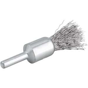 Escova pincel 16 mm, aço inox, cerdas onduladas, haste 1/4", VONDER