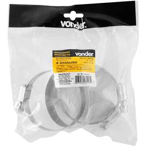 Abraçadeira rosca sem fim, 50 mm a 69 mm, com 4 peças, AL 5770 VONDER