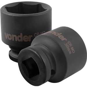 Soquete sextavado de impacto, encaixe de 1/2" x 30,0 mm, VONDER