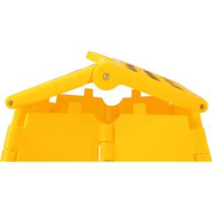 Banqueta plástica dobrável, amarela, altura 360 mm, VONDER