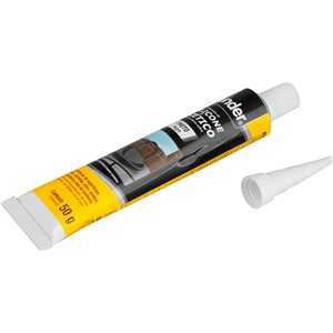 Borracha de silicone acético, preto, 50 g, VONDER