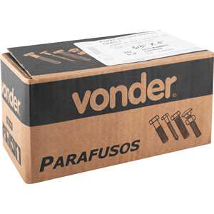 Parafuso sextavado zincado 5/8" x 4", UNC, rosca parcial, VONDER