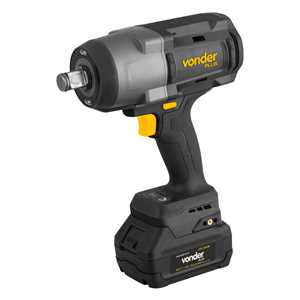Chave de impacto, bateria 20 V, encaixe de 3/4", fonte de carregamento bivolt automático, CIV 342B, VONDER PLUS