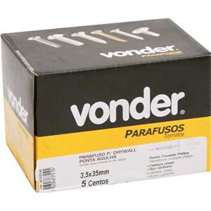 Parafuso para drywall, ponta agulha, 3,5 mm x 35 mm, VONDER