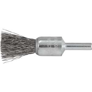 Escova pincel 16 mm, aço inox, cerdas onduladas, haste 1/4", VONDER