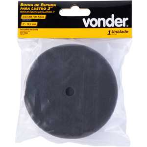Boina de espuma para lustro 3", para politriz roto-orbital, VONDER
