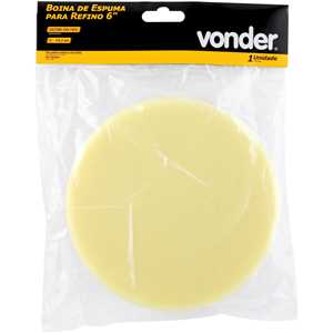 Boina de espuma para refino 6", para politriz rotativa ou roto-orbital, VONDER