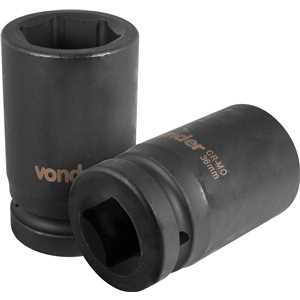 Soquete sextavado longo de impacto, 36 mm, encaixe de 1", VONDER